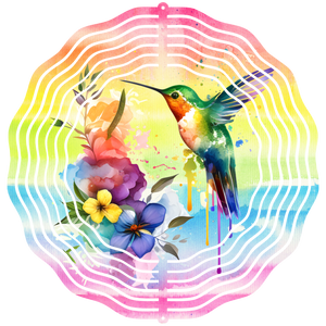 Rainbow Humming Birds 2 - Wind Spinner