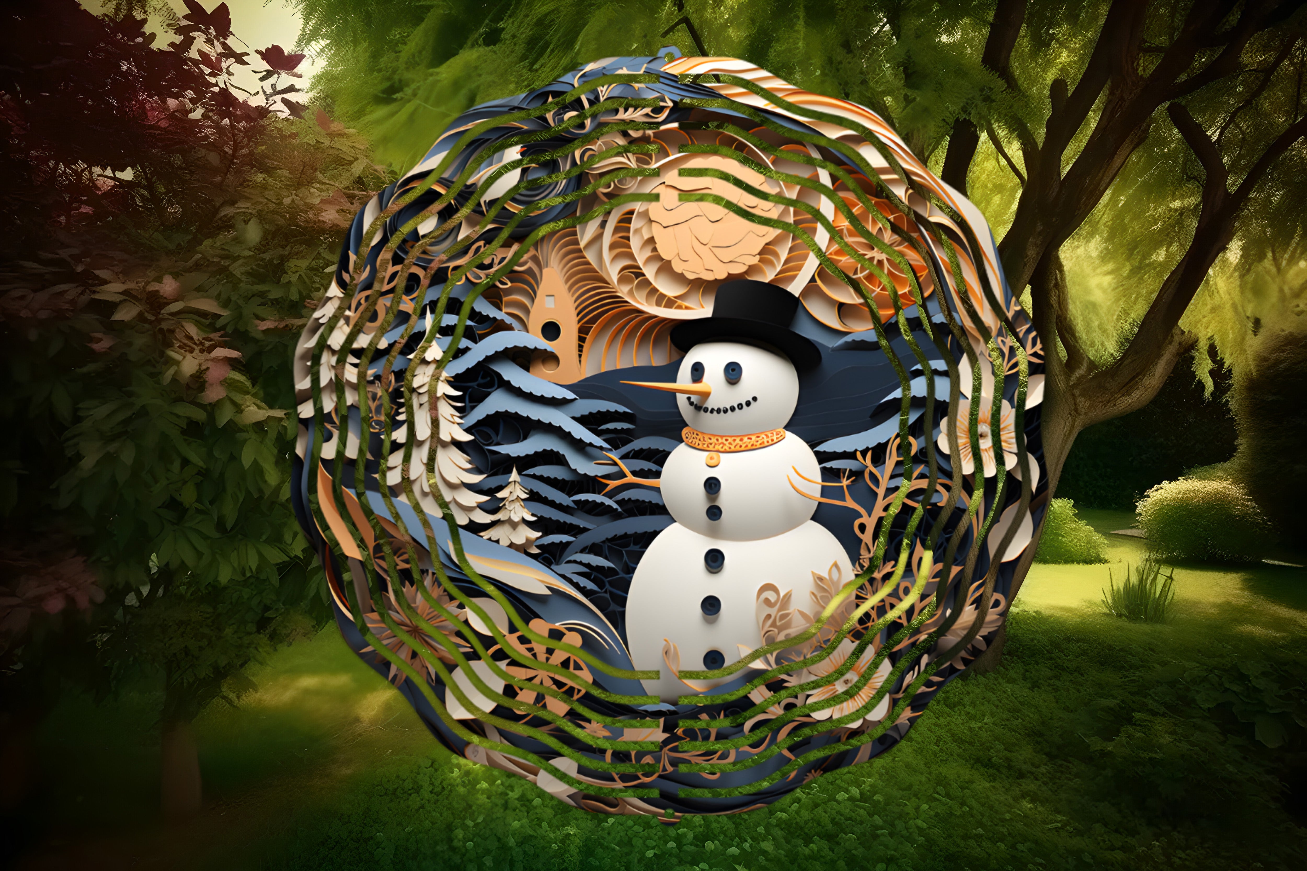 Snowman 2 - Wind Spinner