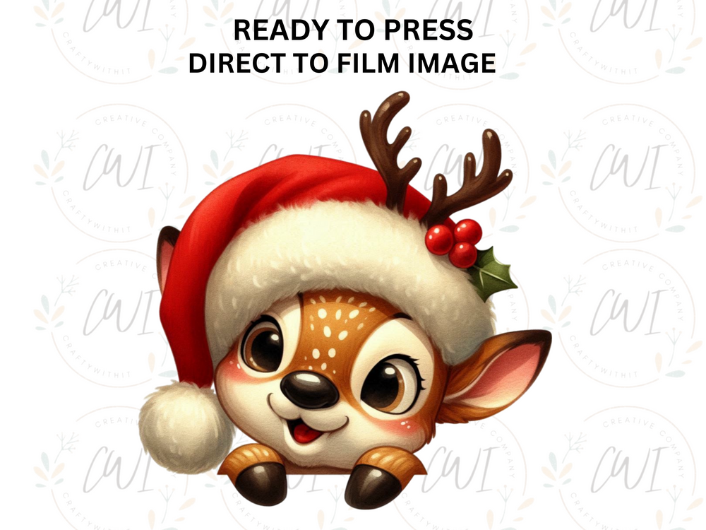 Christmas Rudolph - Direct To Film Transfer