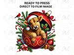 Load image into Gallery viewer, Christmas Highland Cow - Direct To Film Transfer
