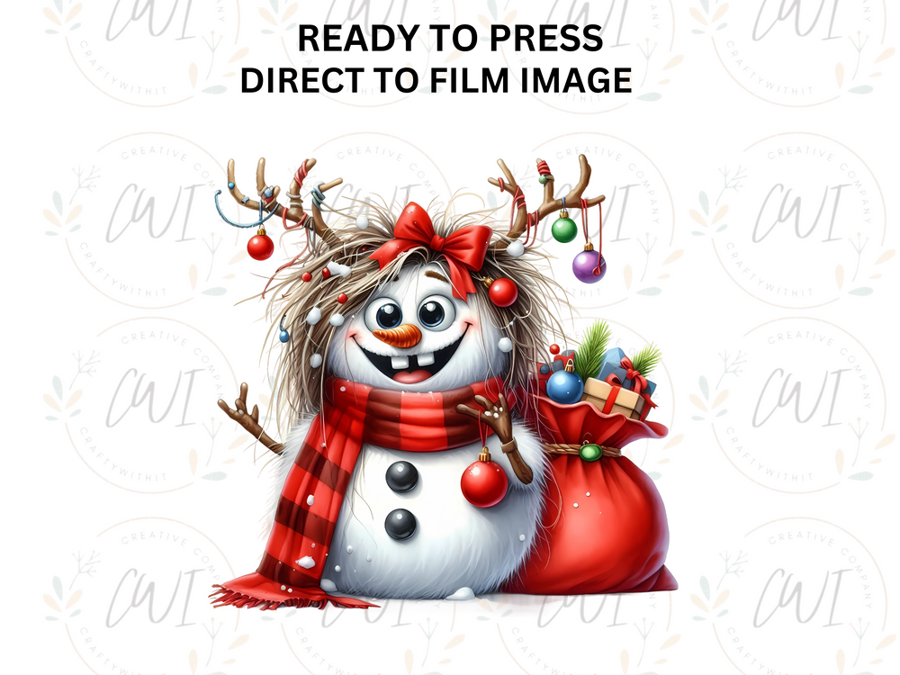 Christmas Snowmen - Direct To Film Transfer