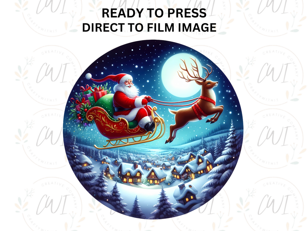 Christmas Santa Claus - Direct To Film Transfer