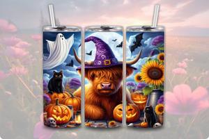 Halloween Highland Cow Tumbler