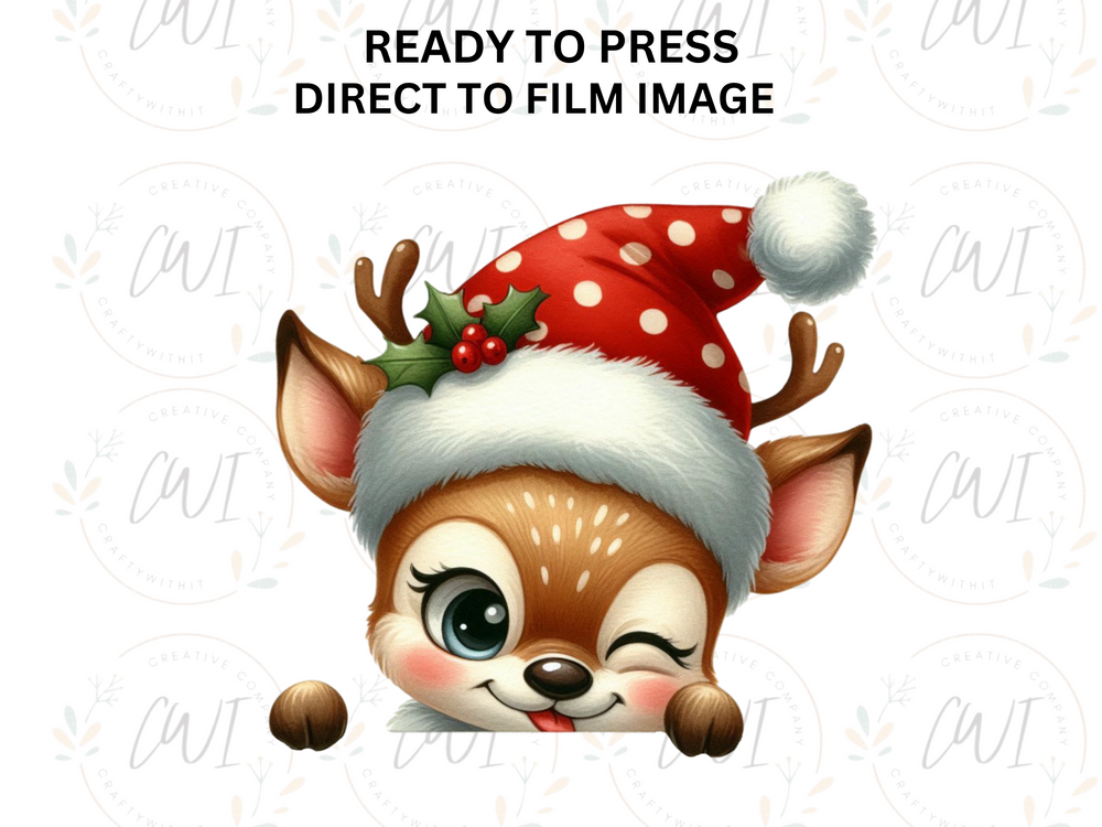 Christmas Rudolph - Direct To Film Transfer
