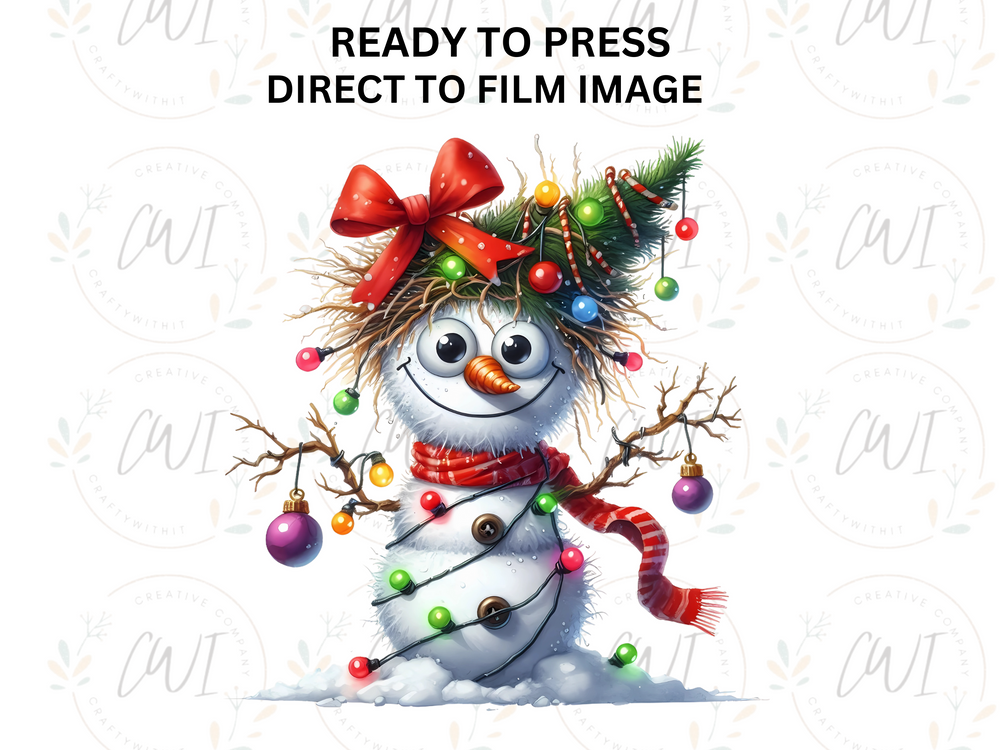 Christmas Snowmen - Direct To Film Transfer