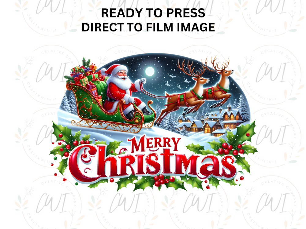 Christmas Santa Claus - Direct To Film Transfer
