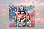 Load image into Gallery viewer, Piggy Patriotic Tumbler
