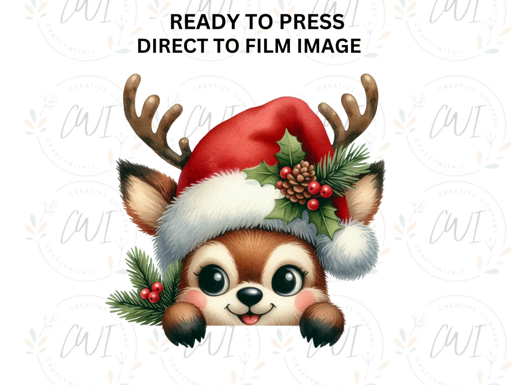 Christmas Rudolph - Direct To Film Transfer