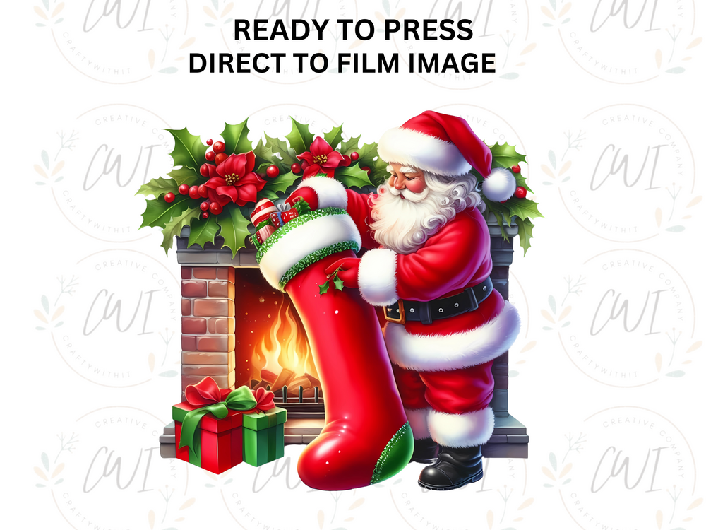 Christmas Santa Claus - Direct To Film Transfer