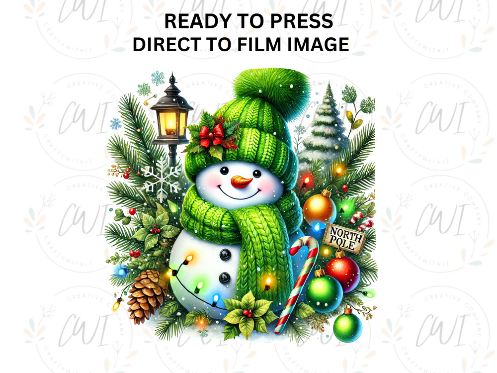 Christmas Snowmen - Direct To Film Transfer