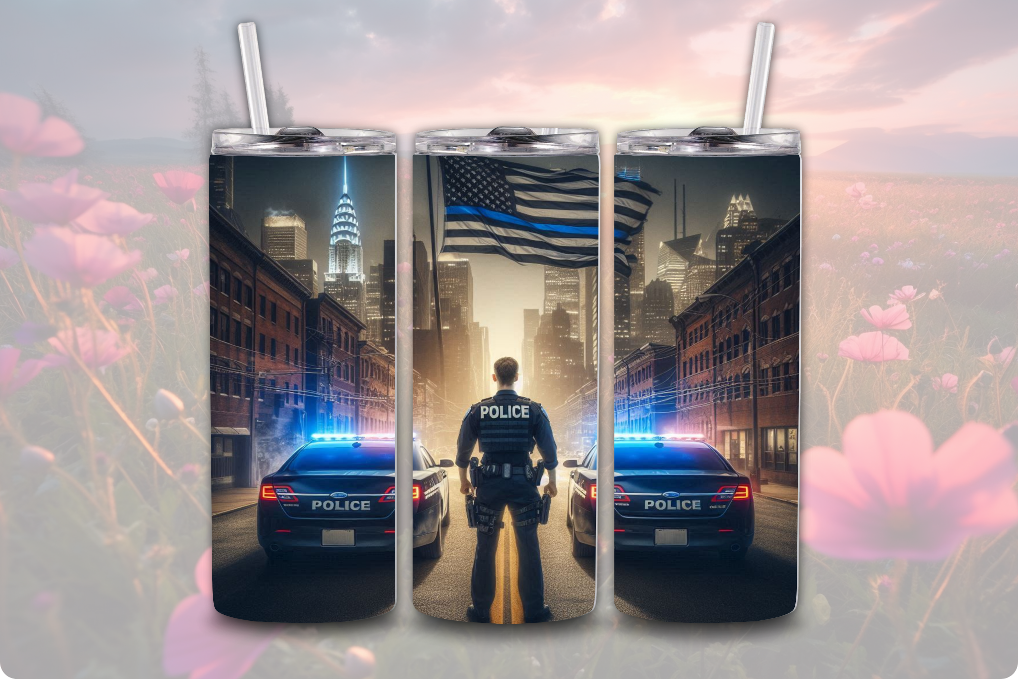 Thin Blue Line 20oz Tumbler - Digital Download