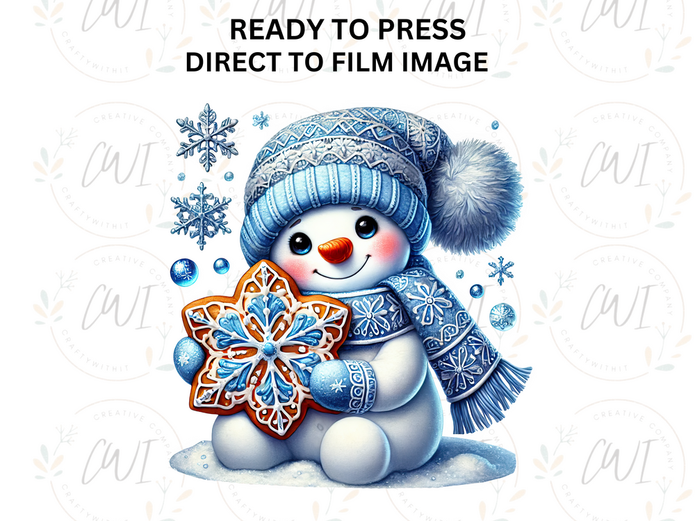Christmas Snowmen - Direct To Film Transfer
