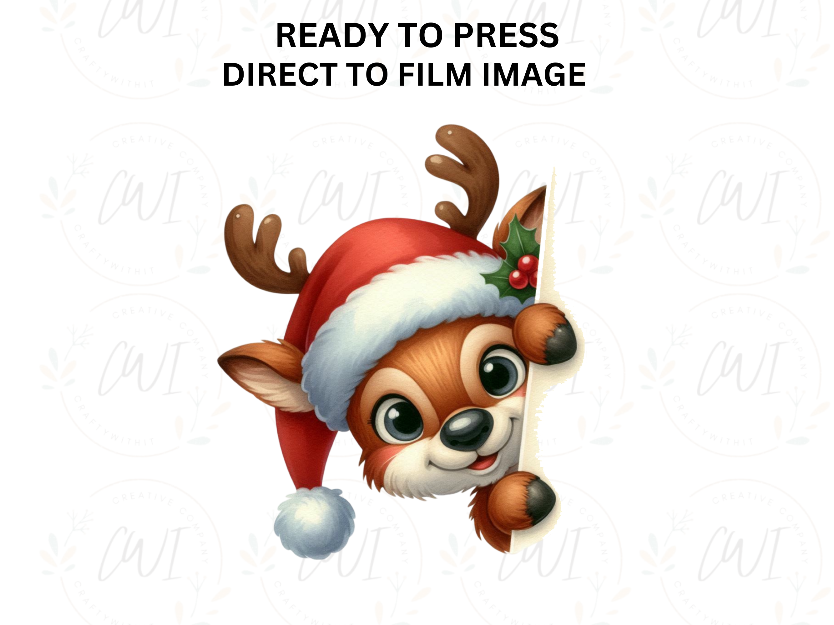 Christmas Rudolph - Direct To Film Transfer