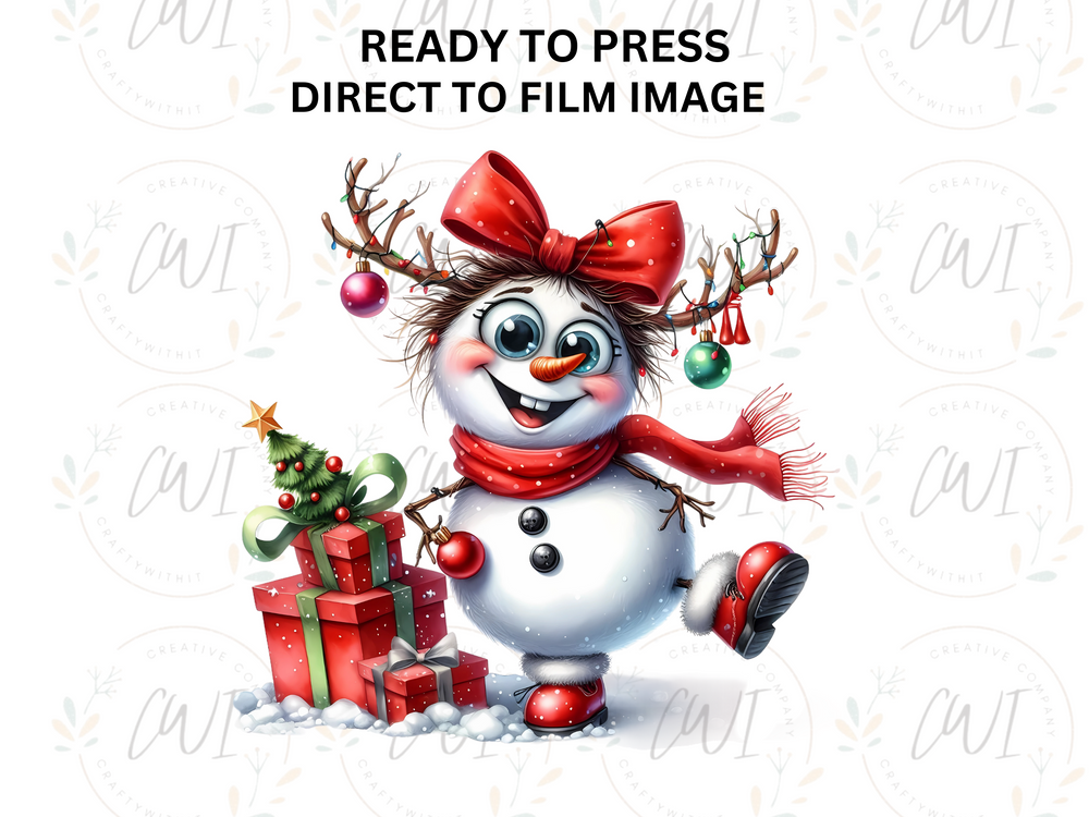 Christmas Snowmen - Direct To Film Transfer