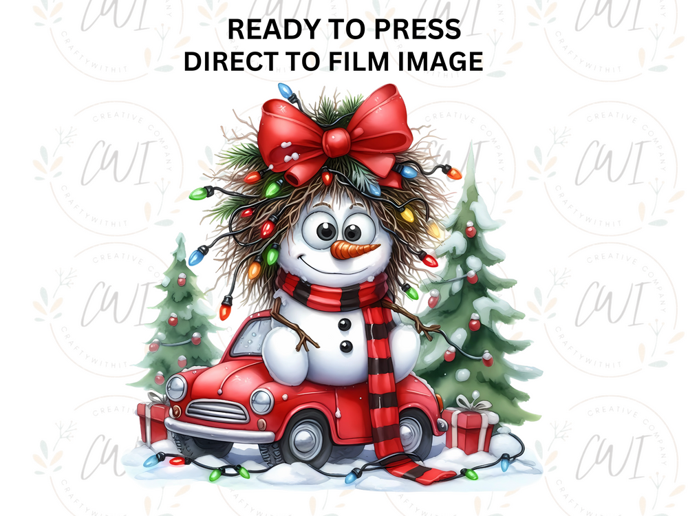 Christmas Snowmen - Direct To Film Transfer