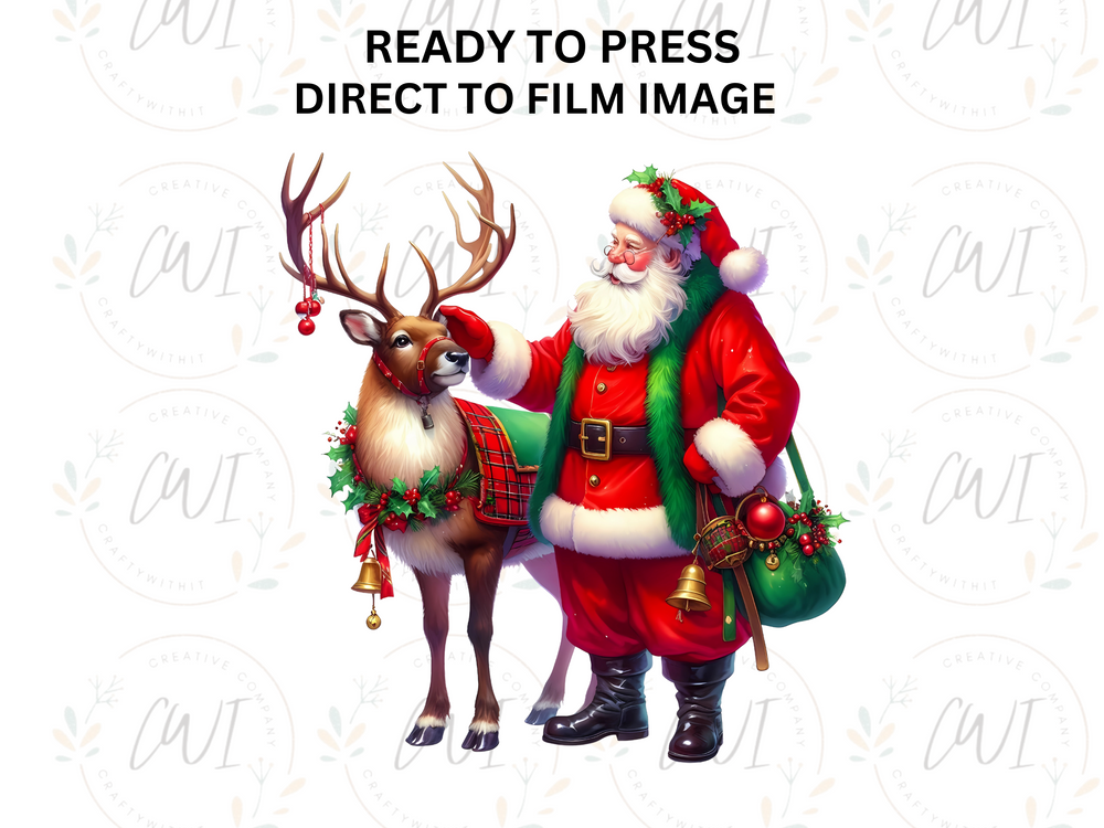 Christmas Santa Claus - Direct To Film Transfer