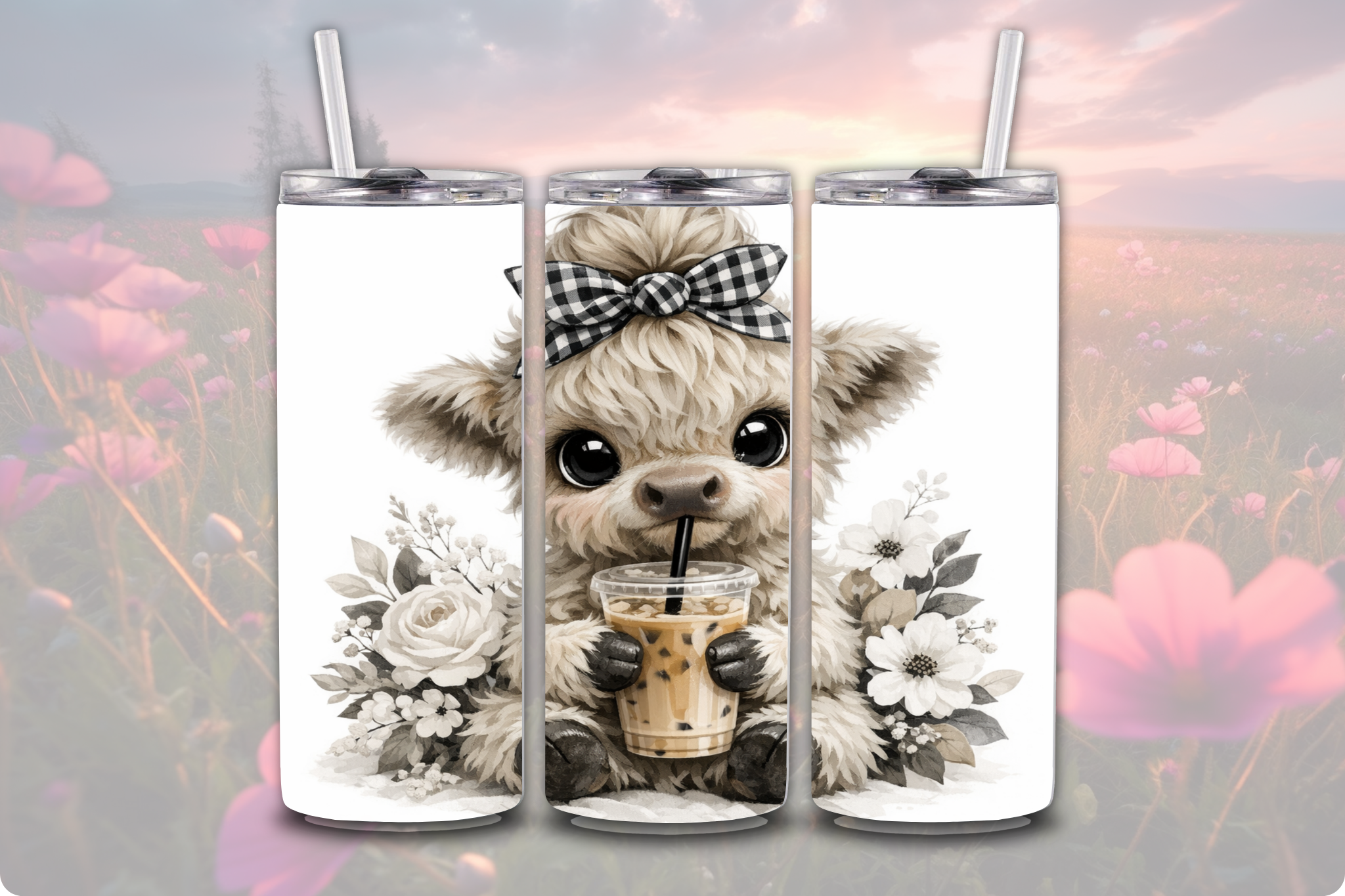 Highland Cow Ice Coffee - Tumbler Digital Download
