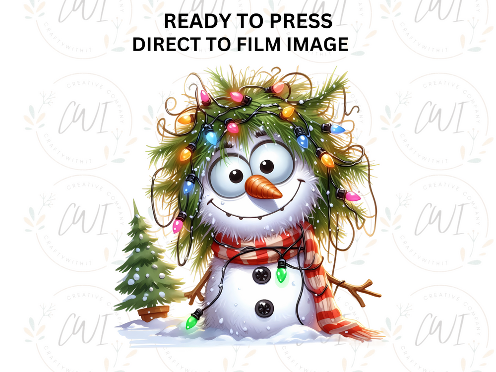 Christmas Snowmen - Direct To Film Transfer