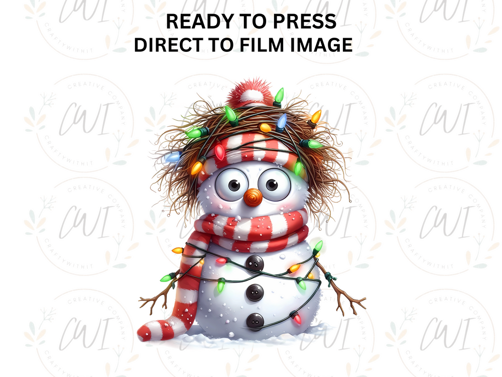 Christmas Snowmen - Direct To Film Transfer