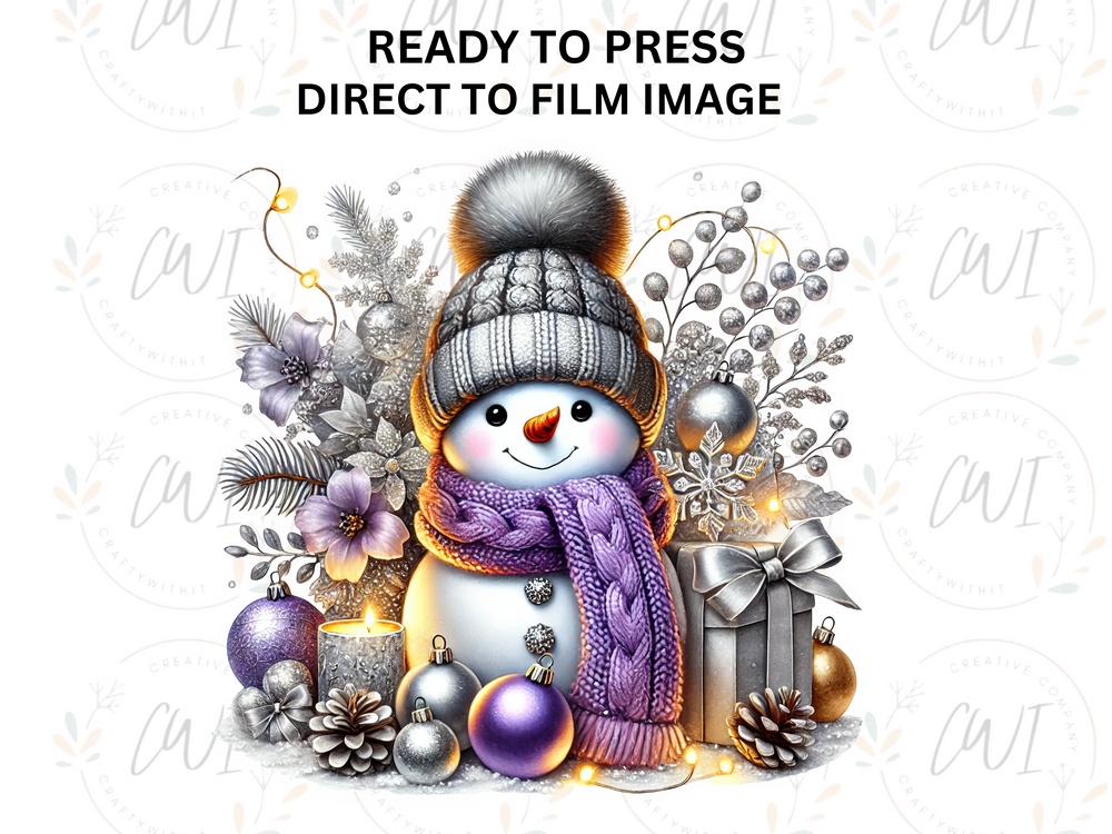 Christmas Snowmen - Direct To Film Transfer