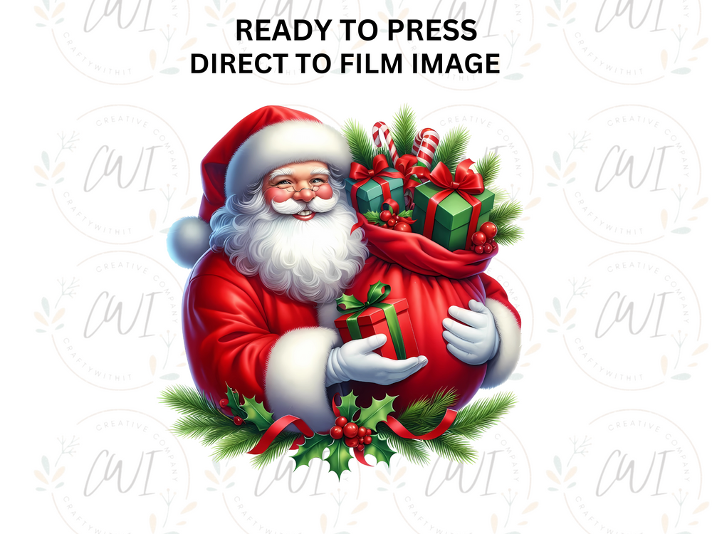 Christmas Santa Claus - Direct To Film Transfer