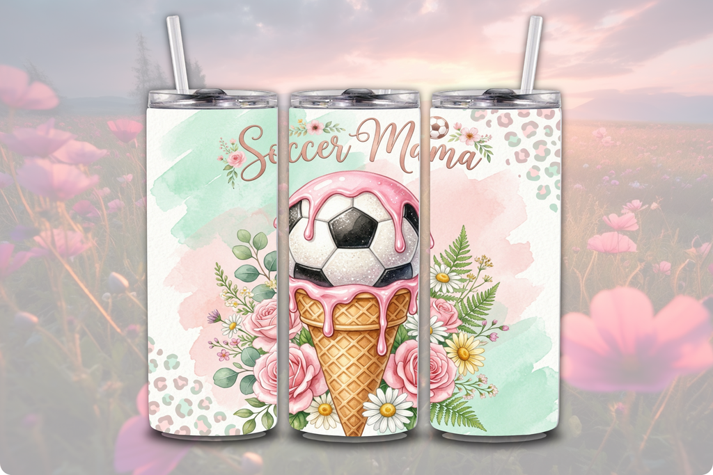 Soccer Mama Ice Cream Cone - Tumbler Digital Download