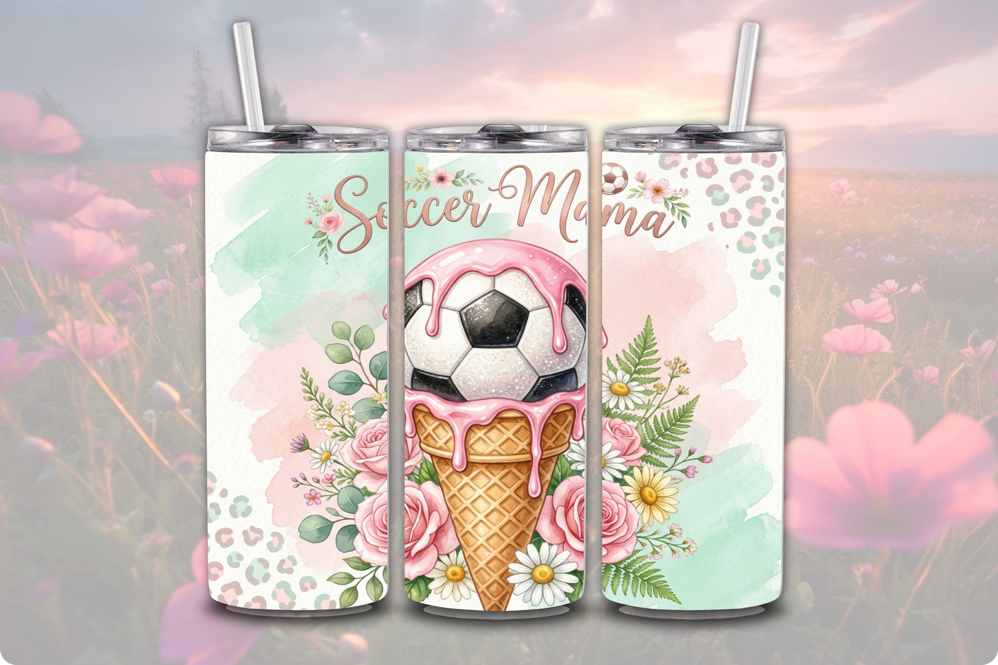 Soccer Mama Ice Cream Cone - Tumbler Digital Download