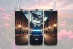 Load image into Gallery viewer, Thin Blue Line Police Tumbler
