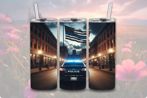 Thin Blue Line Police Tumbler