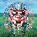 Piggy Patriotic  - Wind Spinner