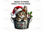 Load image into Gallery viewer, Christmas Kitten - Direct To Film Transfer
