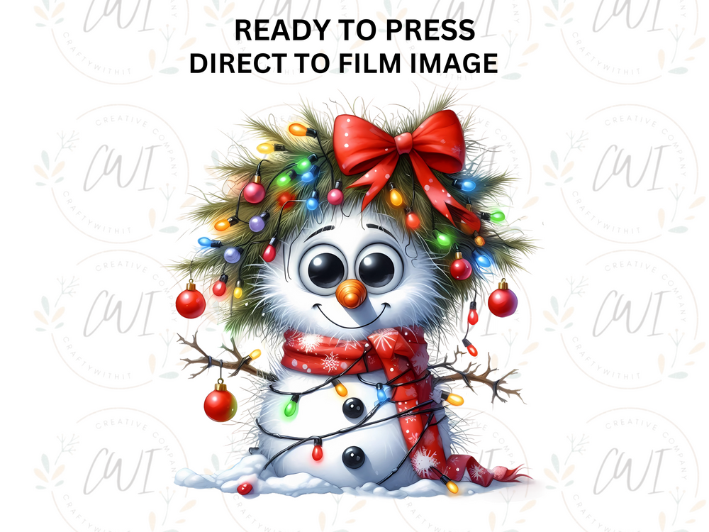 Christmas Snowmen - Direct To Film Transfer