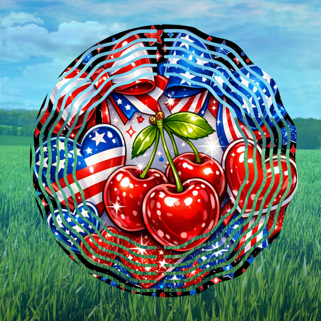 Patriotic Cherry - Wind Spinner Digital Download