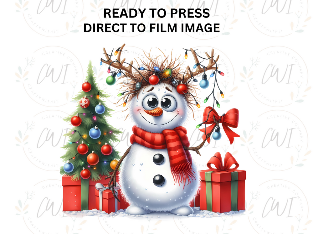 Christmas Snowmen - Direct To Film Transfer