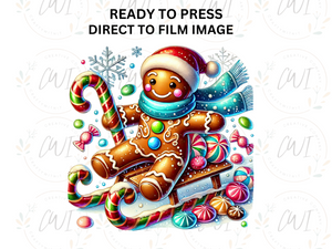 Christmas Gingerbread Man - Direct To Film Transfer