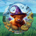 Load image into Gallery viewer, Halloween Highland Cow - Wind Spinner
