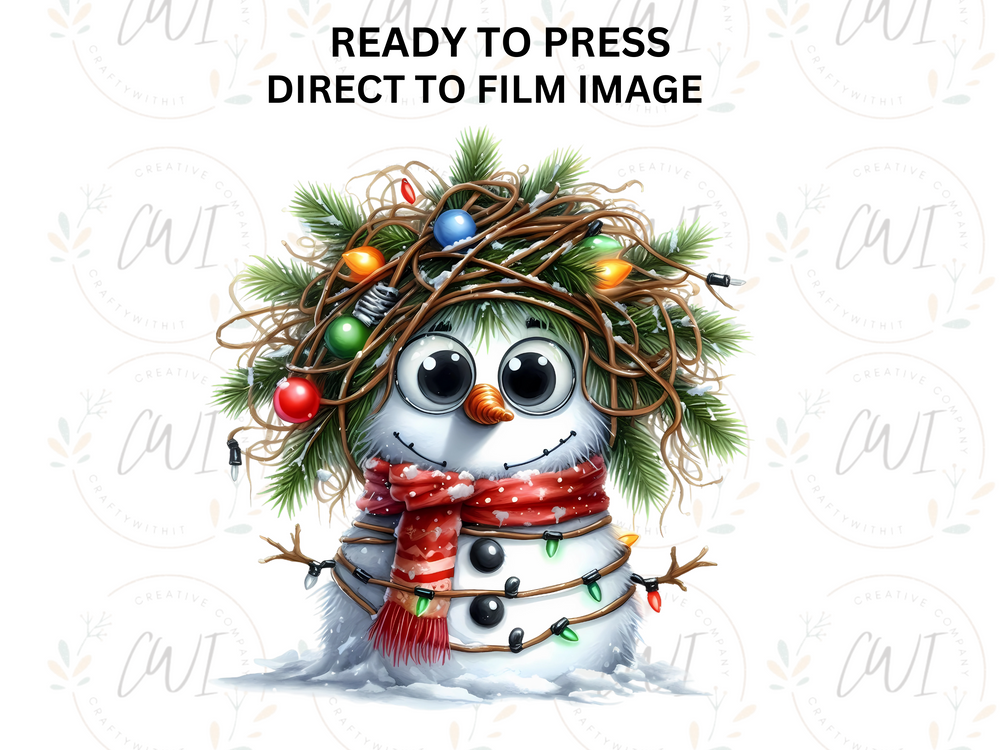 Christmas Snowmen - Direct To Film Transfer