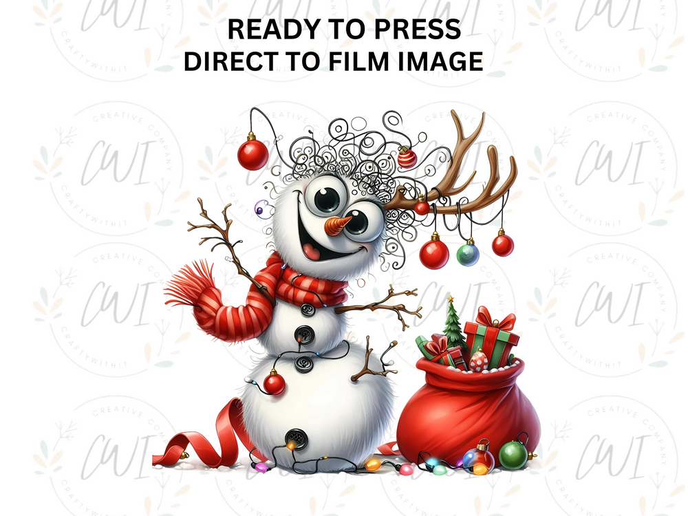 Christmas Snowmen - Direct To Film Transfer
