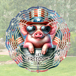 Load image into Gallery viewer, Piggy Patriotic  - Wind Spinner
