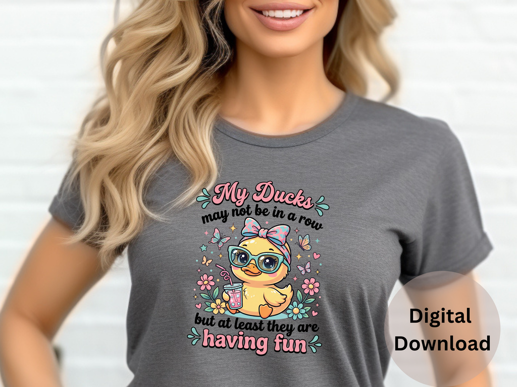 Ducks In A Row - PNG Digital Download