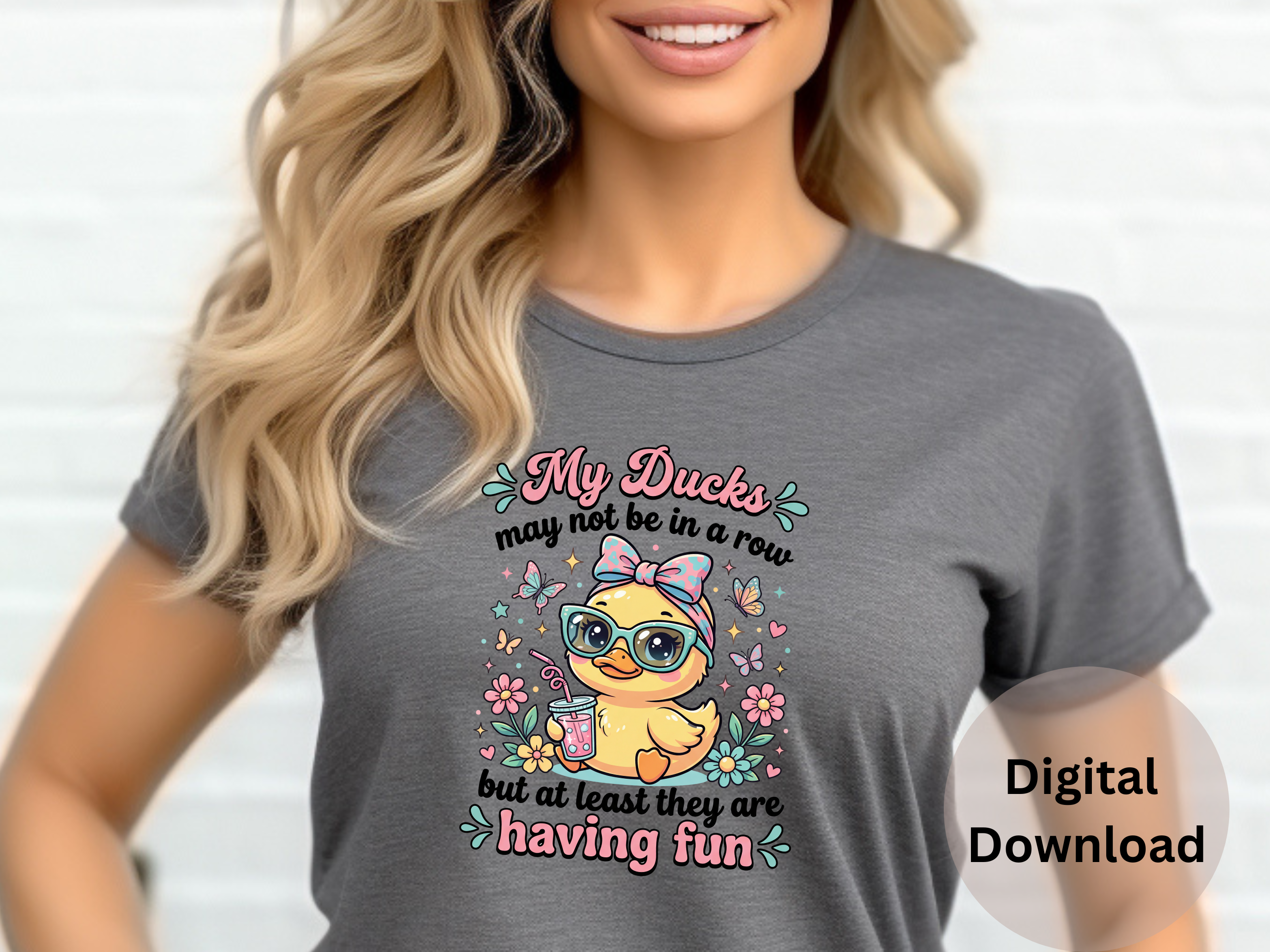 Ducks In A Row - PNG Digital Download