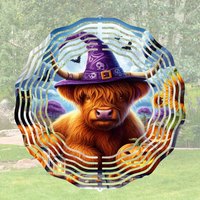 Halloween Highland Cow - Wind Spinner