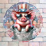 Load image into Gallery viewer, Piggy Patriotic  - Wind Spinner
