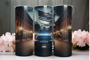 Thin Blue Line Police Tumbler