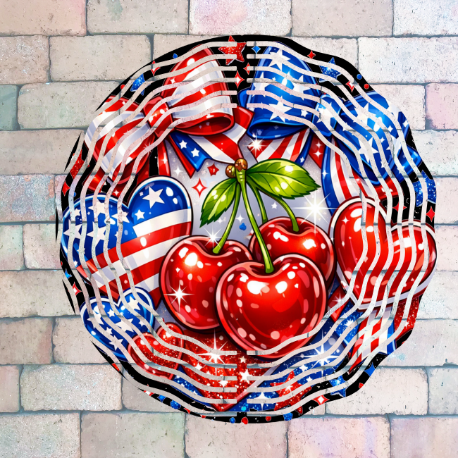 Patriotic Cherry - Wind Spinner Digital Download