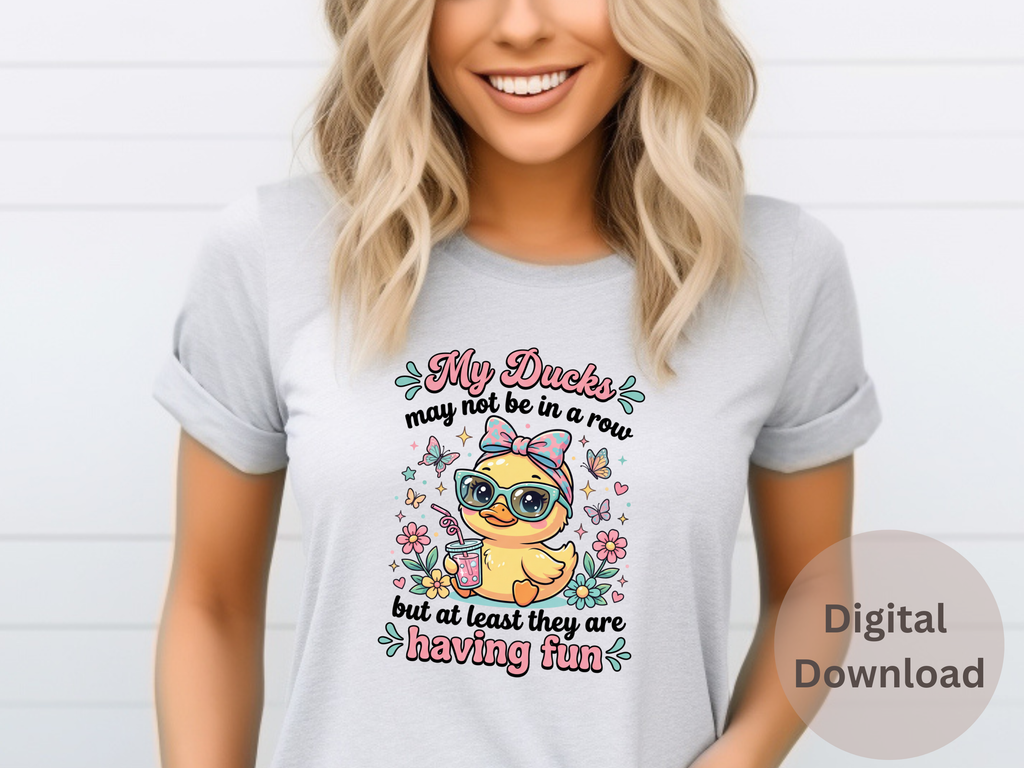 Ducks In A Row - PNG Digital Download