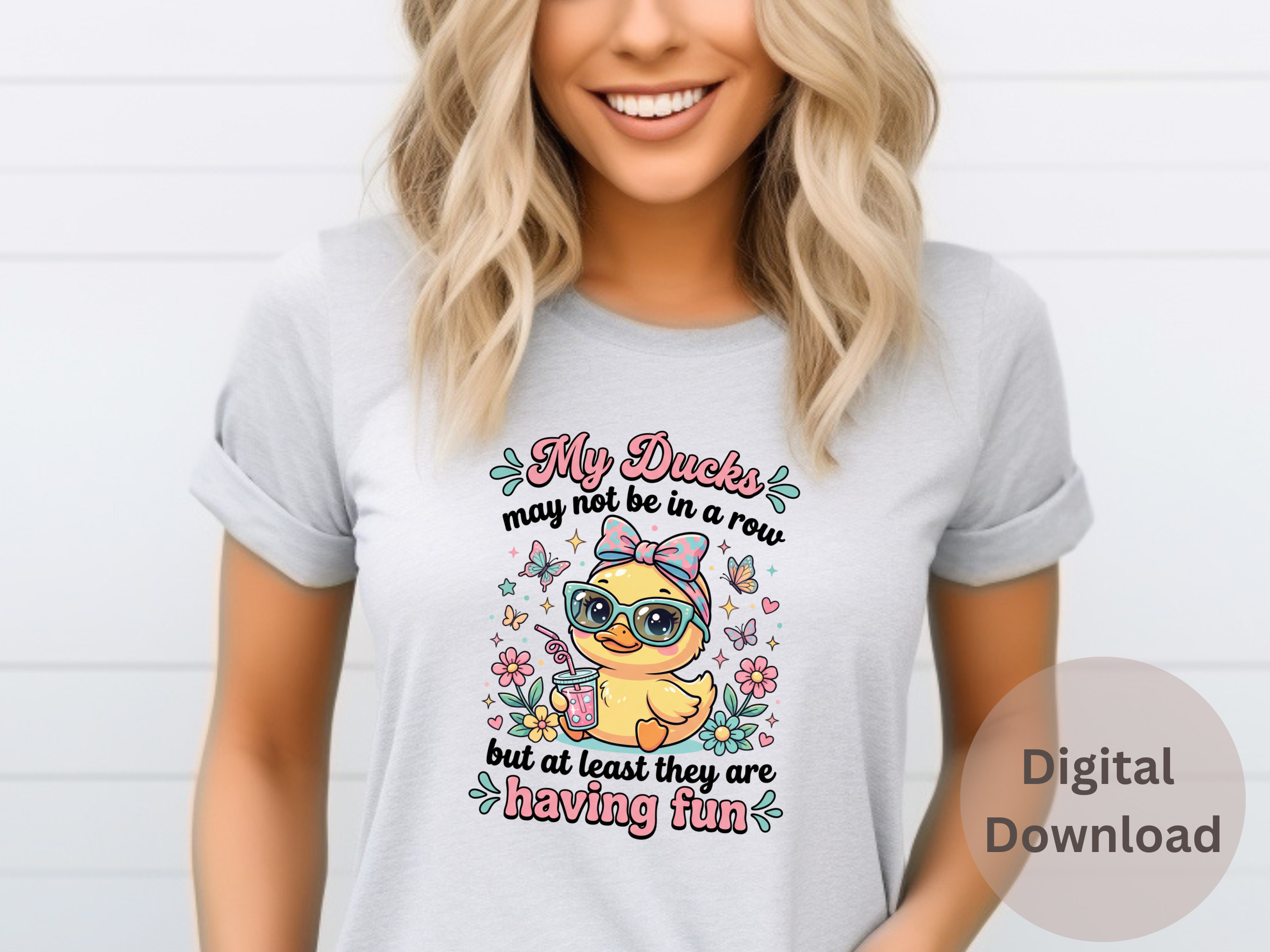 Ducks In A Row - PNG Digital Download