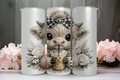 Highland Cow Ice Coffee Flowers - Tumbler Digital Download