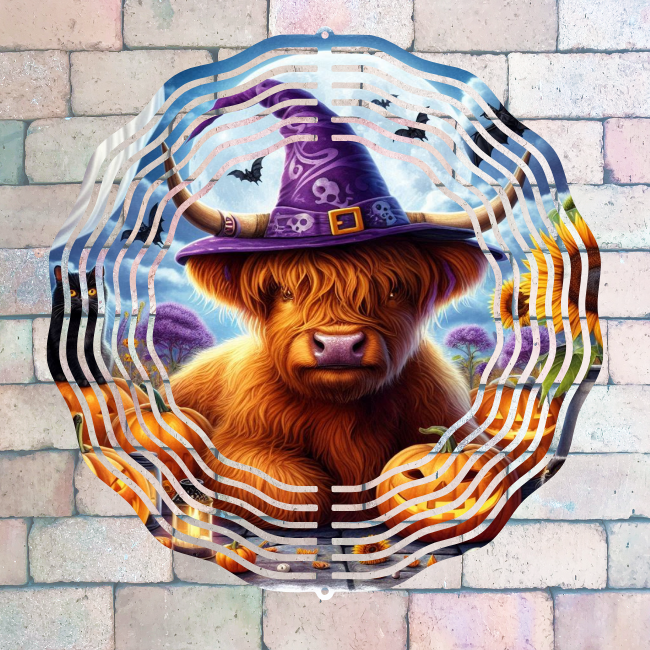 Halloween Highland Cow - Wind Spinner