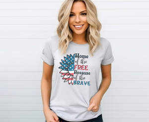 Sunflower Patriotic - Adult T-Shirt